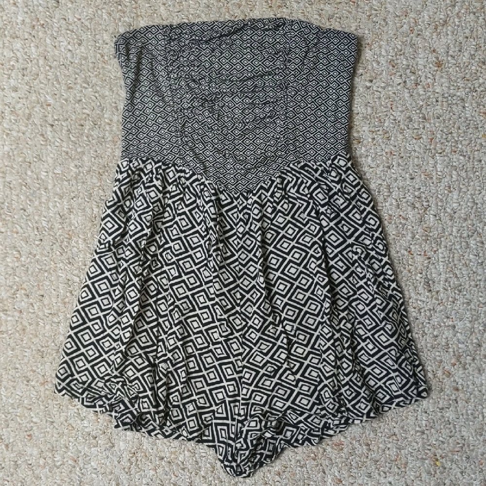 Roxy Black and White Geometric Dress